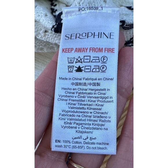 NWT Seraphine 1/2 Zip Stripe Sweater Size Medium Women’s White - Picture 4 of 9